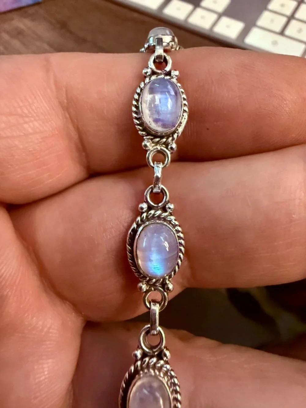 Sterling Silver Moonstone Bracelet